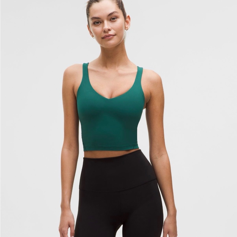 Lululemon Align Tank with built in bra, V neck in deep marina size 6 *sold out*
